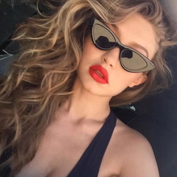 Retro Slim Cat Eye Sunglasses - Picture 5 of 7